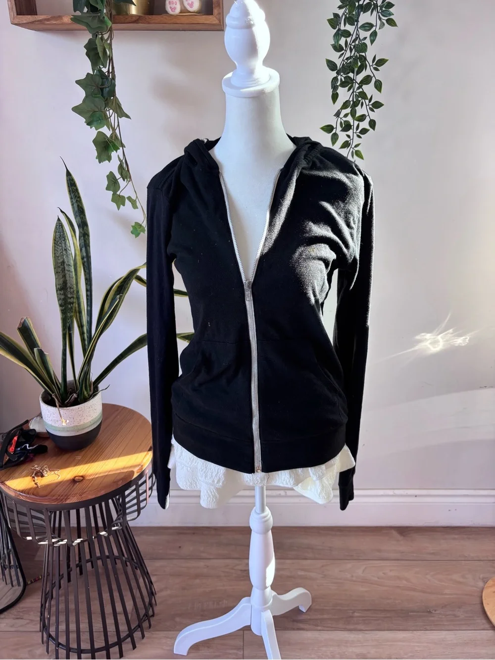 Element Black Hoodie with White Gothic 'SQUAD' Back Print